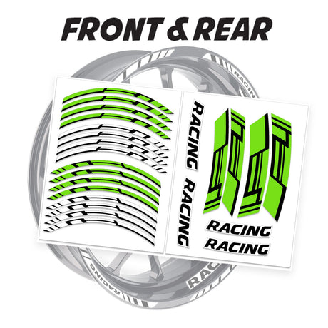 StickerBao Green 17 inch GP19 Platinum Inner Edge Rim Sticker Universal Motorcycle Rim Wheel Decal Racing For Aprilia