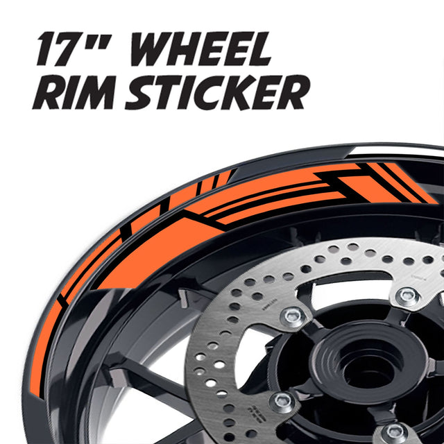 StickerBao Orange 17 inch GP19 Platinum Inner Edge Rim Sticker Universal Motorcycle Rim Wheel Decal Racing For Triumph