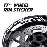 StickerBao White 17 inch GP19 Platinum Inner Edge Rim Sticker Universal Motorcycle Rim Wheel Decal Racing For Honda