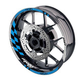For Kawasaki ER-6N Logo MOTO 17 inch Rim Wheel Stickers GP01 Racing Check.