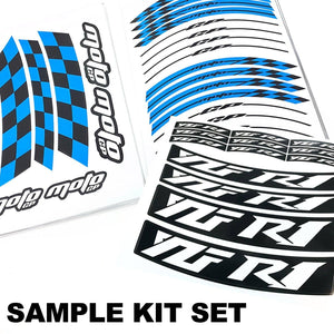 For Honda CB500R Logo MOTO 17'' Rim Wheel Stickers GP01 Racing Check.