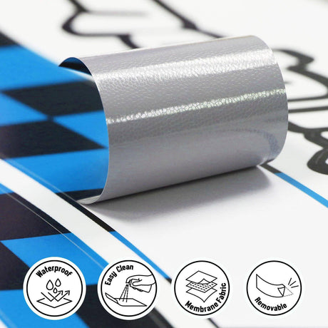 StickerBao Universal 17 inch Motorcycle GP01 Platinum Inner Edge Rim Sticker Check Rim Wheel Decal For For Aprilia