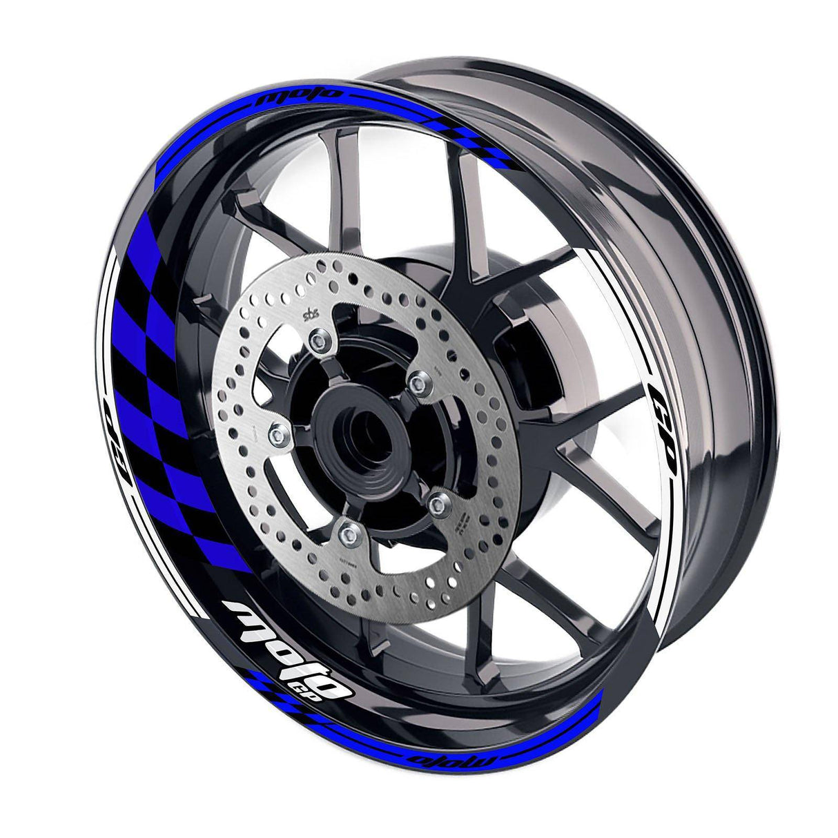 For Kawasaki Z750 Z800 Logo MOTO 17 inch Rim Wheel Stickers GP01 Racing Check.