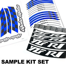 Load image into Gallery viewer, For Kawasaki Ninja 650R Logo MOTO 17&#39;&#39; Rim Wheel Stickers GP01 Racing Check.
