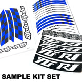 For Yamaha XSR 700 Logo MOTO 17 inch Rim Wheel Stickers GP01 Racing Check.
