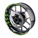 For Kawasaki ZX6R Ninja ZX636 Logo MOTO 17 inch Rim Wheel Stickers GP01 Racing Check.