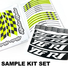 Load image into Gallery viewer, For Triumph Daytona 955i 765 1200 Logo MOTO 17&#39;&#39; Rim Wheel Stickers GP01 Racing Check.
