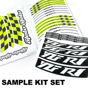 For Triumph Daytona 955i 765 1200 Logo MOTO 17'' Rim Wheel Stickers GP01 Racing Check.