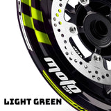 StickerBao Green Universal 17 inch Motorcycle GP01 Platinum Inner Edge Rim Sticker Check Rim Wheel Decal For For Aprilia