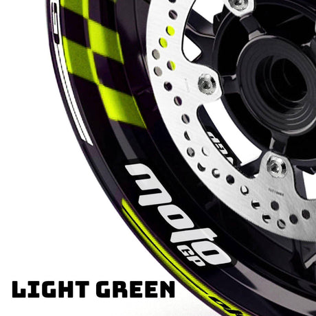 StickerBao Green GP01 Platinum Inner Edge Rim Sticker Universal Motorcycle 17 inch Rim Wheel Decal Check For Aprilia