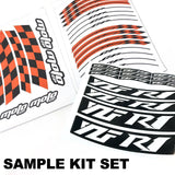 For Kawasaki ZX10R Ninja Logo MOTO 17 inch Rim Wheel Stickers GP01 Racing Check.