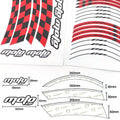 StickerBao Light Green Universal 17 inch Motorcycle GP01 Platinum Inner Edge Rim Sticker Check Rim Wheel Decal For For Aprilia