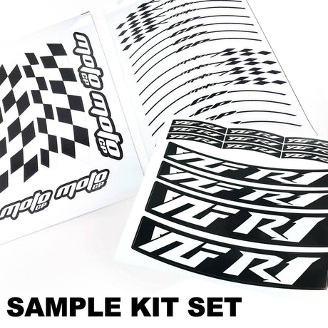 For Yamaha XSR 700 900 Logo MOTO 17 inch Rim Wheel Stickers GP01 Racing Check.