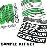 For Yamaha YZF R6 19-20 Logo MOTO 17 inch Rim Wheel Stickers GP02 Stripes.