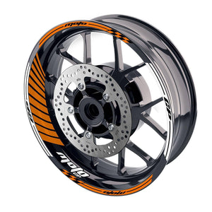 For Kawasaki Z1000 Logo MOTO 17'' Rim Wheel Stickers GP02 Stripes.