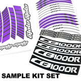 For Yamaha YZF R1 98-18 Logo MOTO 17 inch Rim Wheel Stickers GP02 Stripes.