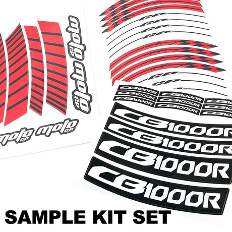 For Aprilia Dorsoduro 1200 Logo MOTO 17 inch Rim Wheel Stickers GP02 Stripes.