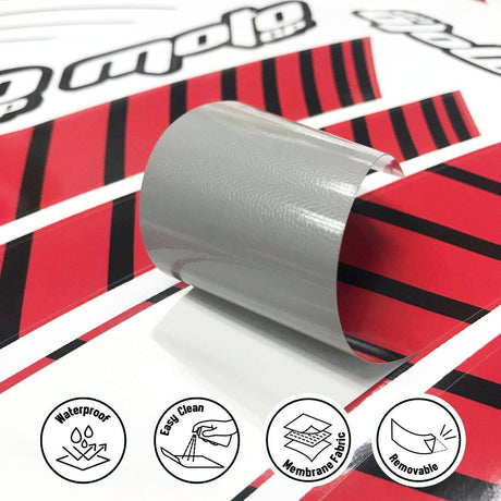 StickerBao Red 17 inch GP02 Platinum Inner Edge Rim Sticker Universal Motorcycle Rim Wheel Decal Stripes For Kawasaki