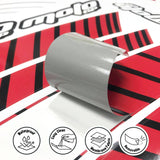 StickerBao Red 17 inch GP02 Platinum Inner Edge Rim Sticker Universal Motorcycle Rim Wheel Decal Stripes For Aprilia