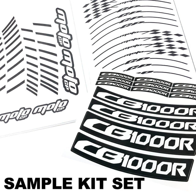 For Yamaha XSR 700 900 Logo MOTO 17 inch Rim Wheel Stickers GP02 Stripes.