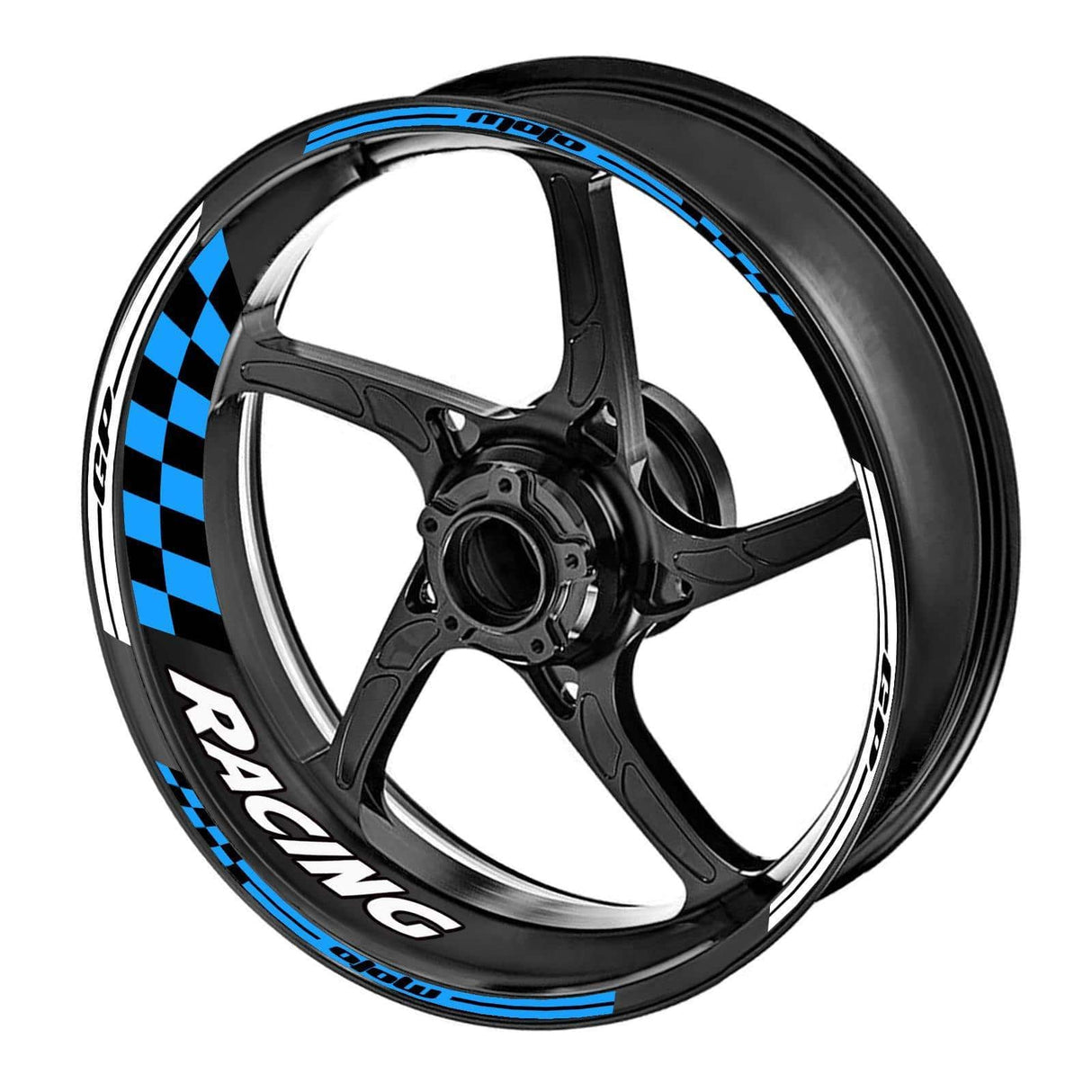 StickerBao Aqua 17 inch GP03 Platinum Inner Edge Rim Sticker Universal Motorcycle Rim Wheel Decal Racing For Honda