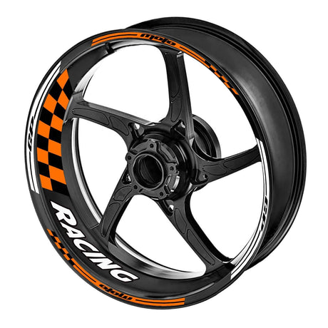StickerBao Orange 17 inch GP03 Platinum Inner Edge Rim Sticker Universal Motorcycle Rim Wheel Decal Racing For Yamaha