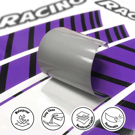 StickerBao Purple 17 inch GP04 Platinum Inner Edge Rim Sticker Universal Motorcycle Rim Wheel Decal Racing For Kawasaki