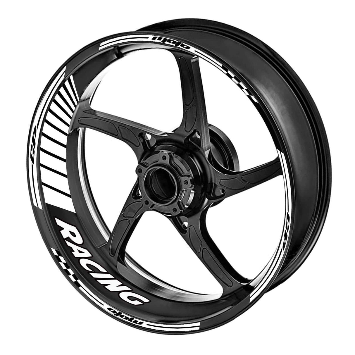 Universal 17 inch Motorcycle GP04 Platinum Inner Edge Rim Sticker Stripes  Racing Rim Wheel Decal For Yamaha