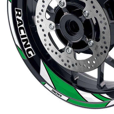 StickerBao Light Green 17 inch GP06 Platinum Inner Edge Rim Sticker Universal Motorcycle Rim Wheel Decal Racing For Triumph