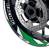 StickerBao Light Green 17 inch GP06 Platinum Inner Edge Rim Sticker Universal Motorcycle Rim Wheel Decal Racing For Kawasaki