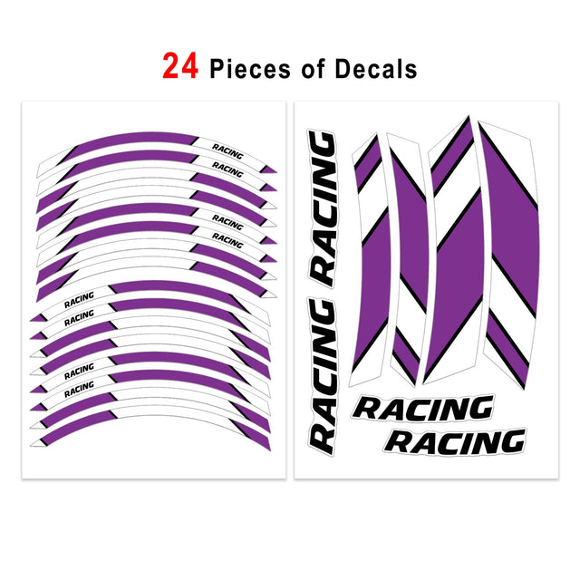 StickerBao Purple 17 inch GP06 Platinum Inner Edge Rim Sticker Universal Motorcycle Rim Wheel Decal Racing For Triumph