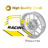 StickerBao Yellow 17 inch GP06 Platinum Inner Edge Rim Sticker Universal Motorcycle Rim Wheel Decal Racing For Kawasaki