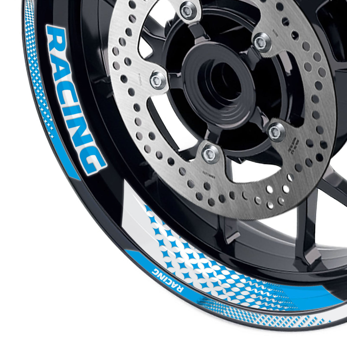 StickerBao Aqua 17 inch GP07 Platinum Inner Edge Rim Sticker Universal Motorcycle Rim Wheel Decal Racing For Yamaha