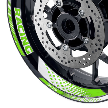 StickerBao Green 17 inch GP07 Platinum Inner Edge Rim Sticker Universal Motorcycle Rim Wheel Decal Racing For Yamaha