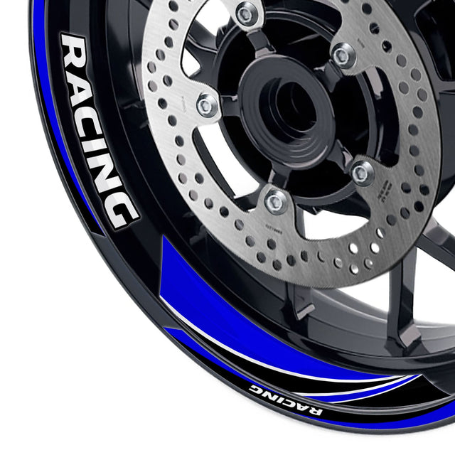 StickerBao Blue 17 inch GP08 Platinum Inner Edge Rim Sticker Universal Motorcycle Rim Wheel Decal Racing For Yamaha