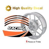 StickerBao Orange 17 inch GP08 Platinum Inner Edge Rim Sticker Universal Motorcycle Rim Wheel Decal Racing For Aprilia