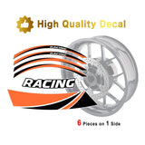 StickerBao Orange 17 inch GP08 Platinum Inner Edge Rim Sticker Universal Motorcycle Rim Wheel Decal Racing For Kawasaki