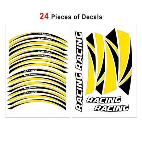 StickerBao Yellow 17 inch GP08 Platinum Inner Edge Rim Sticker Universal Motorcycle Rim Wheel Decal Racing For Triumph