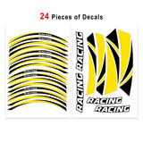 StickerBao Yellow 17 inch GP08 Platinum Inner Edge Rim Sticker Universal Motorcycle Rim Wheel Decal Racing For Kawasaki