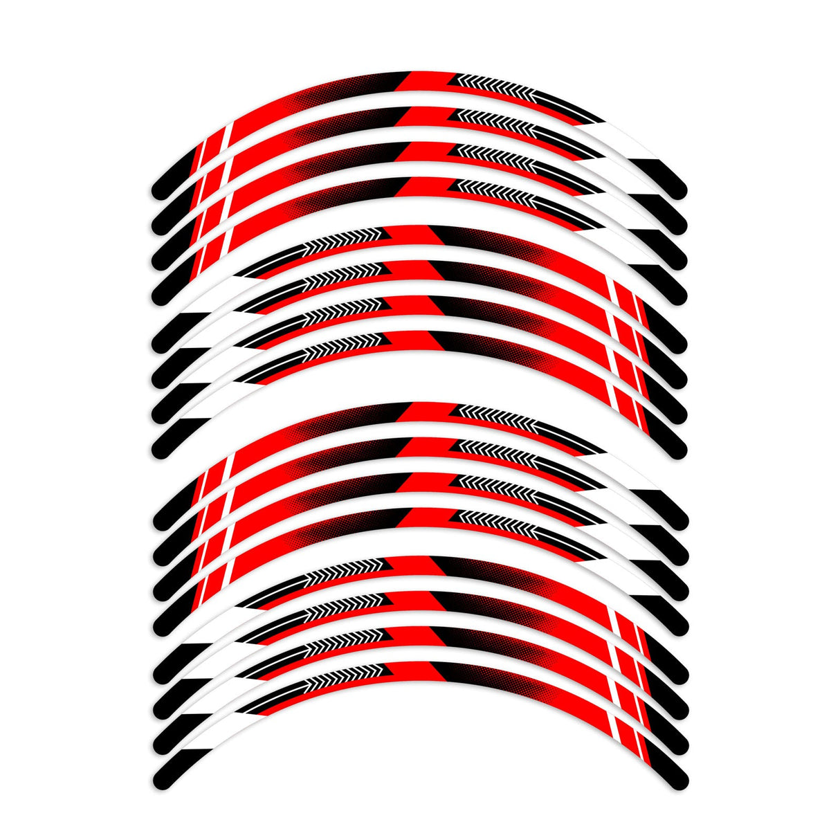 Universal 17 inch Motorcycle A01B Arrow Standard Edge Rim Sticker Wheel Stripe Decal For Ducati