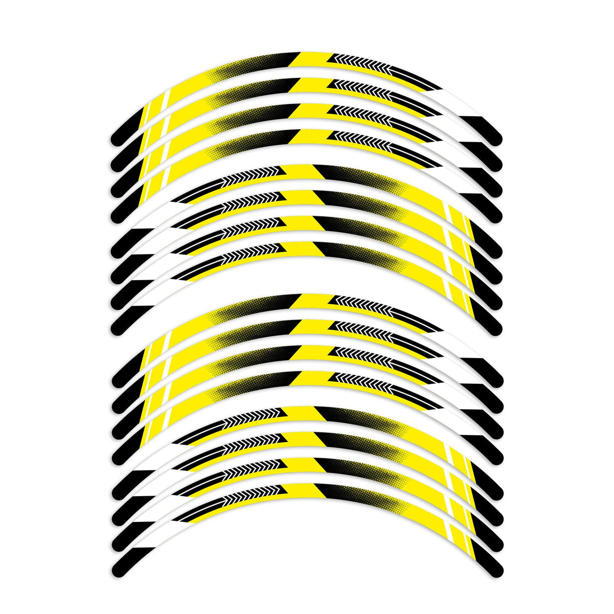 A01B Arrow Standard Edge Rim Sticker Universal Motorcycle 17 inch Wheel Stripe Decal For Yamaha