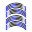 StickerBao Blue Universal 17 inch Motorcycle B01B Honeycomb Standard Edge Rim Sticker Check Rim Wheel Decal For For MV Agusta