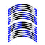 StickerBao Blue B01B Honeycomb Standard Edge Rim Sticker Universal Motorcycle 17 inch Wheel Stripe Decal For Ducati