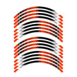 StickerBao Orange B01B Honeycomb Standard Edge Rim Sticker Universal Motorcycle 17 inch Wheel Stripe Decal For Honda