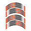 StickerBao Orange Universal 17 inch Motorcycle B01B Honeycomb Standard Edge Rim Sticker Check Rim Wheel Decal For For MV Agusta
