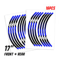 StickerBao Blue D01B DOT Standard Edge Rim Sticker Universal Motorcycle 17 inch Wheel Stripe Decal For Honda