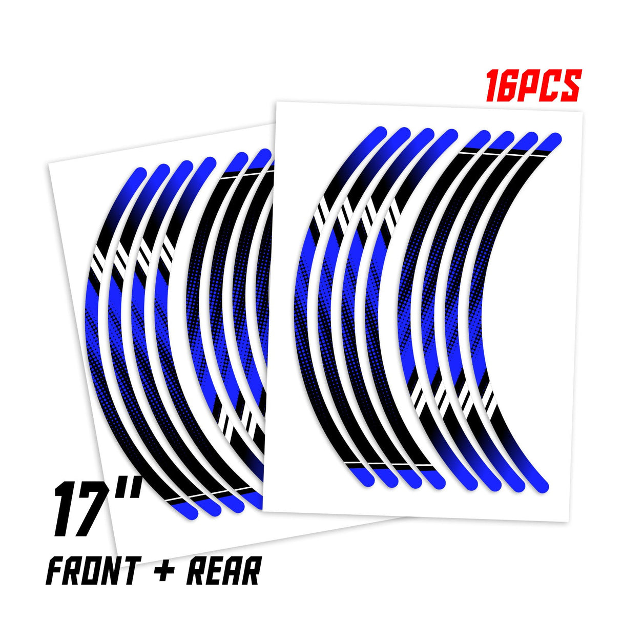 StickerBao Blue D01B DOT Standard Edge Rim Sticker Universal Motorcycle 17 inch Wheel Stripe Decal For Aprilia