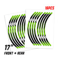 StickerBao Green D01B DOT Standard Edge Rim Sticker Universal Motorcycle 17 inch Wheel Stripe Decal For Yamaha