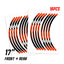 StickerBao Orange D01B DOT Standard Edge Rim Sticker Universal Motorcycle 17 inch Wheel Stripe Decal For Honda