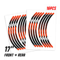 StickerBao Orange D01B DOT Standard Edge Rim Sticker Universal Motorcycle 17 inch Wheel Stripe Decal For Honda